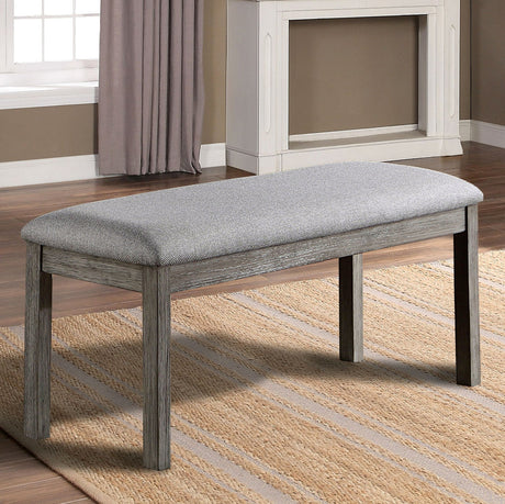 Laquila Gray Bench from Furniture of America - Luna Furniture