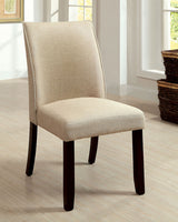 Cimma Espresso/Ivory Side Chair from Furniture of America - Luna Furniture