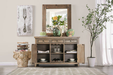 Patience Rustic Natural Tone Server from Furniture of America - Luna Furniture