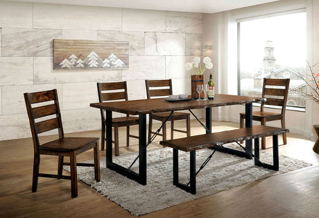 Dulce Walnut/Black Dining Table from Furniture of America - Luna Furniture