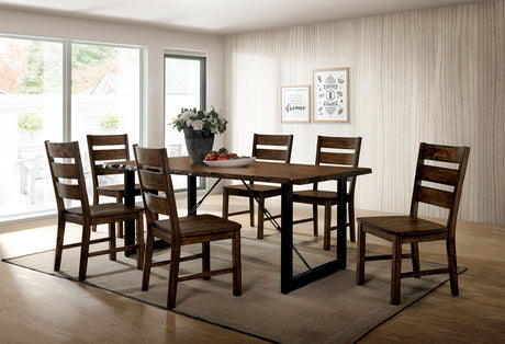 Dulce Walnut/Black Dining Table from Furniture of America - Luna Furniture