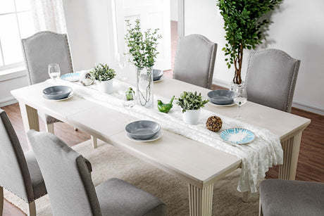 Daniella Antique White/Gray Dining Table from Furniture of America - Luna Furniture