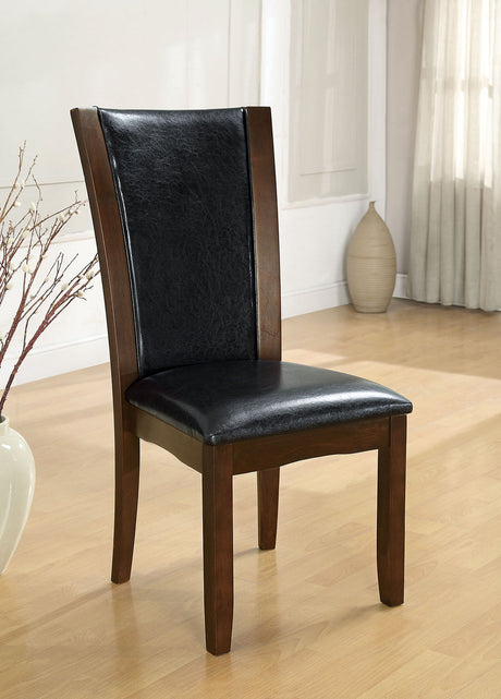 Manhattan Dark Cherry/Brown Side Chair from Furniture of America - Luna Furniture