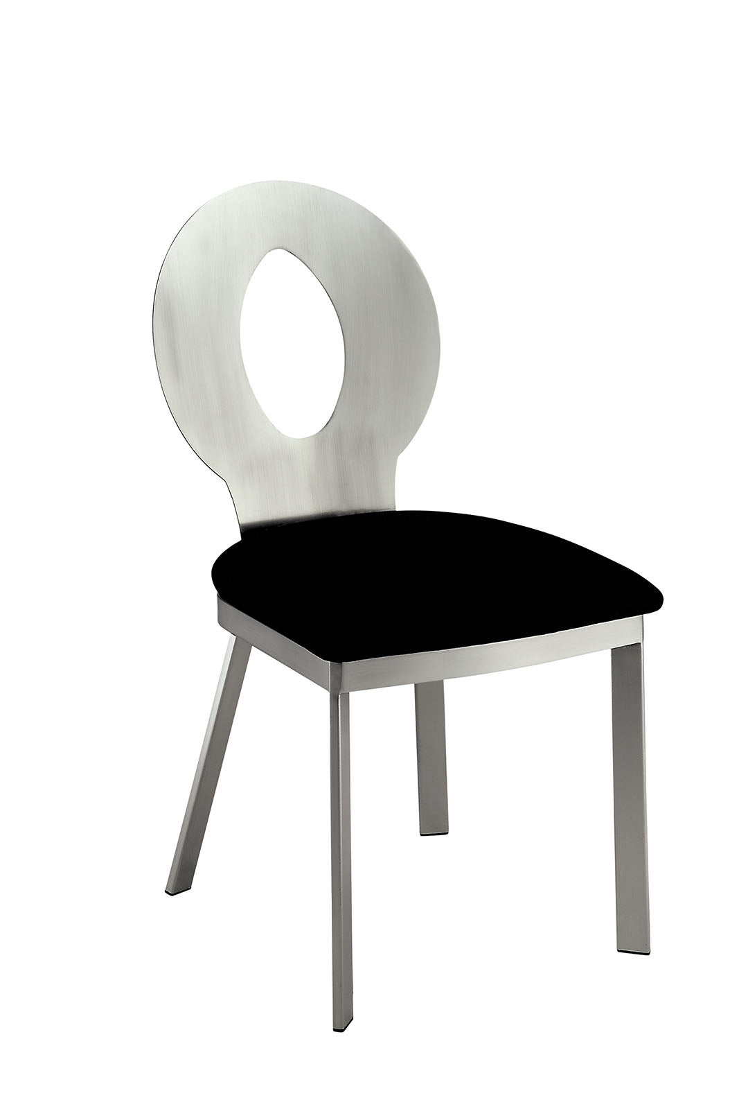 Valo Silver/Black Side Chair from Furniture of America - Luna Furniture