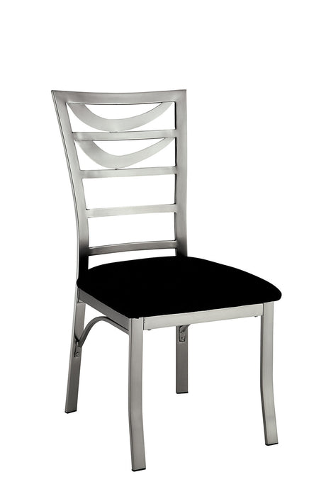 Roxo Silver/Black Side Chair from Furniture of America - Luna Furniture