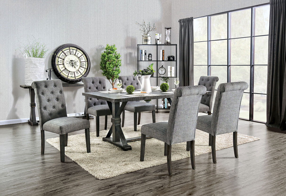 Alfred Antique Black Dining Table from Furniture of America - Luna Furniture