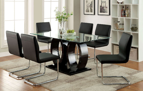 Lodia Black Dining Table from Furniture of America - Luna Furniture