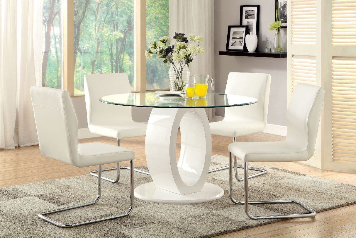 Lodia White Dining Table from Furniture of America - Luna Furniture