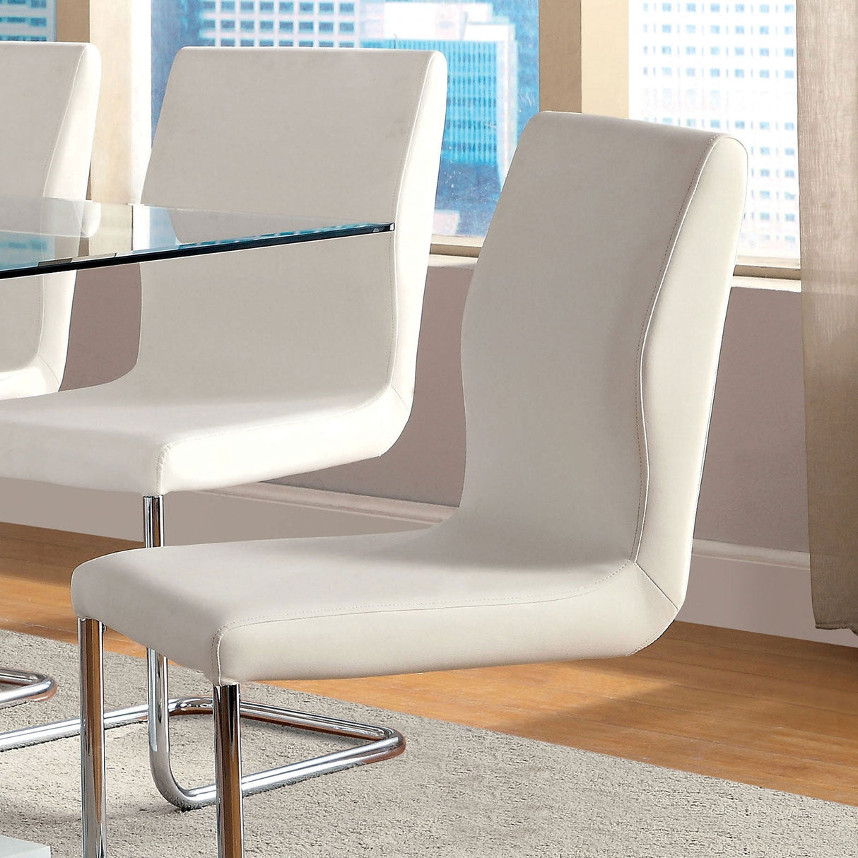 Lodia White Side Chair from Furniture of America - Luna Furniture