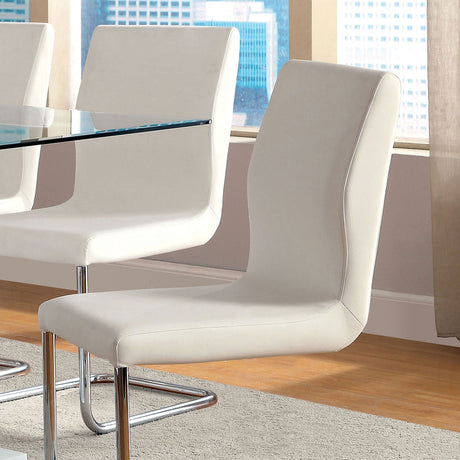 Lodia White Side Chair from Furniture of America - Luna Furniture