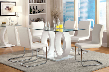 Lodia White Dining Table from Furniture of America - Luna Furniture