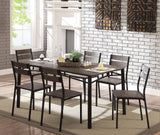 Westport Antique Brown/Black 7 Pc. Dining Table Set from Furniture of America - Luna Furniture