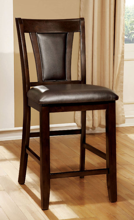 Brent Dark Cherry/Espresso Counter Ht. Chair from Furniture of America - Luna Furniture