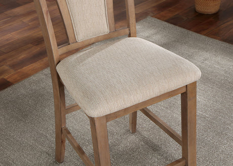 Upminster Natural Tone/Beige Chair (2/Ctn) from Furniture of America - Luna Furniture