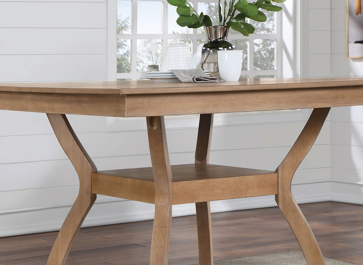 Upminster Natural Tone Counter Ht. Table from Furniture of America - Luna Furniture