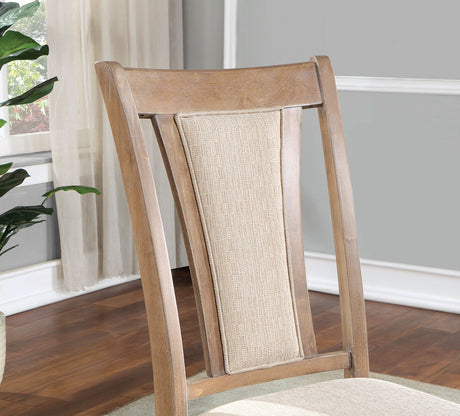 Upminster Natural Tone/Beige Chair (2/Ctn) from Furniture of America - Luna Furniture