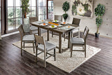 Anton Gray/Light Gray Counter Ht. Chair from Furniture of America - Luna Furniture