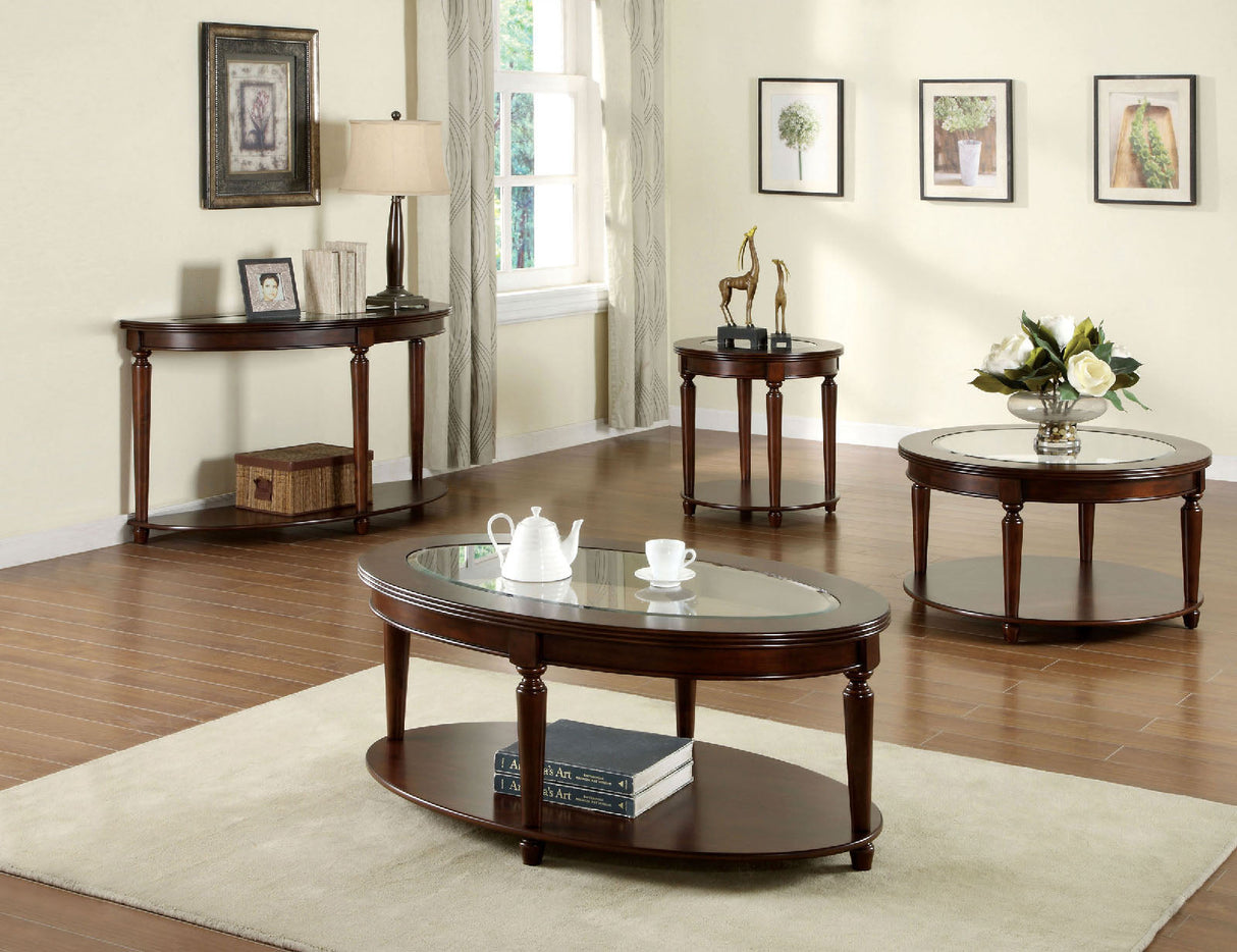 Granvia Dark Cherry Coffee Table from Furniture of America - Luna Furniture