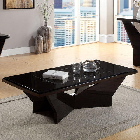 Dubendorf Black Coffee Table from Furniture of America - Luna Furniture