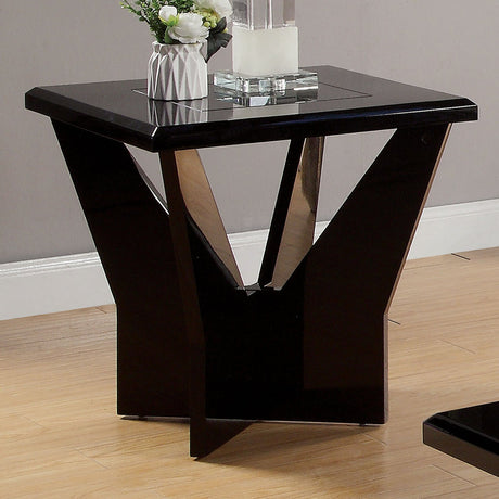 Dubendorf Black End Table from Furniture of America - Luna Furniture