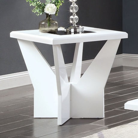 Dubendorf White End Table from Furniture of America - Luna Furniture