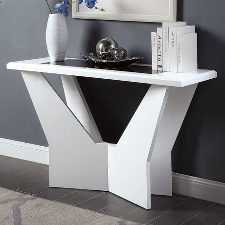 Dubendorf White Sofa Table from Furniture of America - Luna Furniture