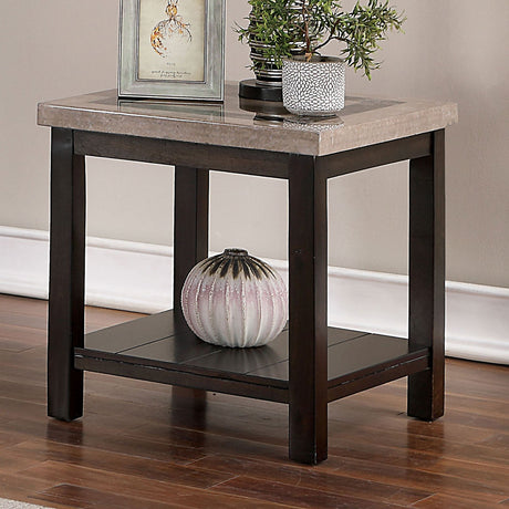 Rosetta Dark Walnut End Table from Furniture of America - Luna Furniture