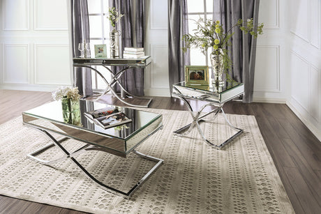 Sundance Chrome Sofa Table from Furniture of America - Luna Furniture