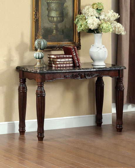 Brampton Espresso/Black Sofa Table from Furniture of America - Luna Furniture