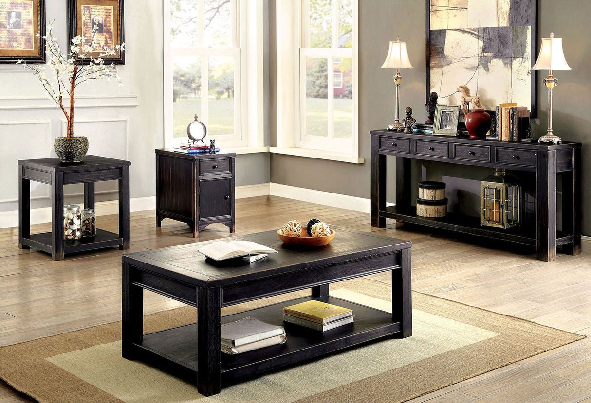 Meadow Antique Black Coffee Table from Furniture of America - Luna Furniture