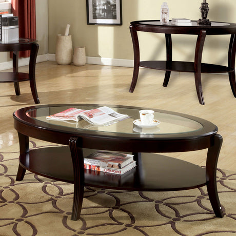 Finley Espresso Coffee Table from Furniture of America - Luna Furniture