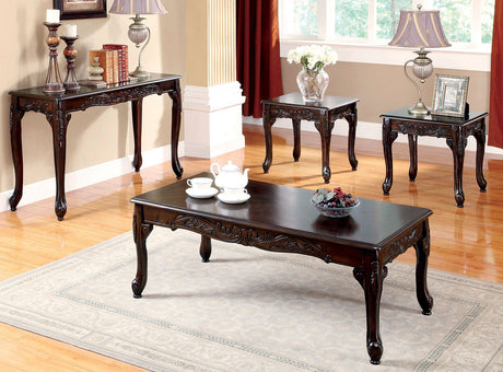 Cheshire Dark Cherry 3 Pc. Table Set from Furniture of America - Luna Furniture