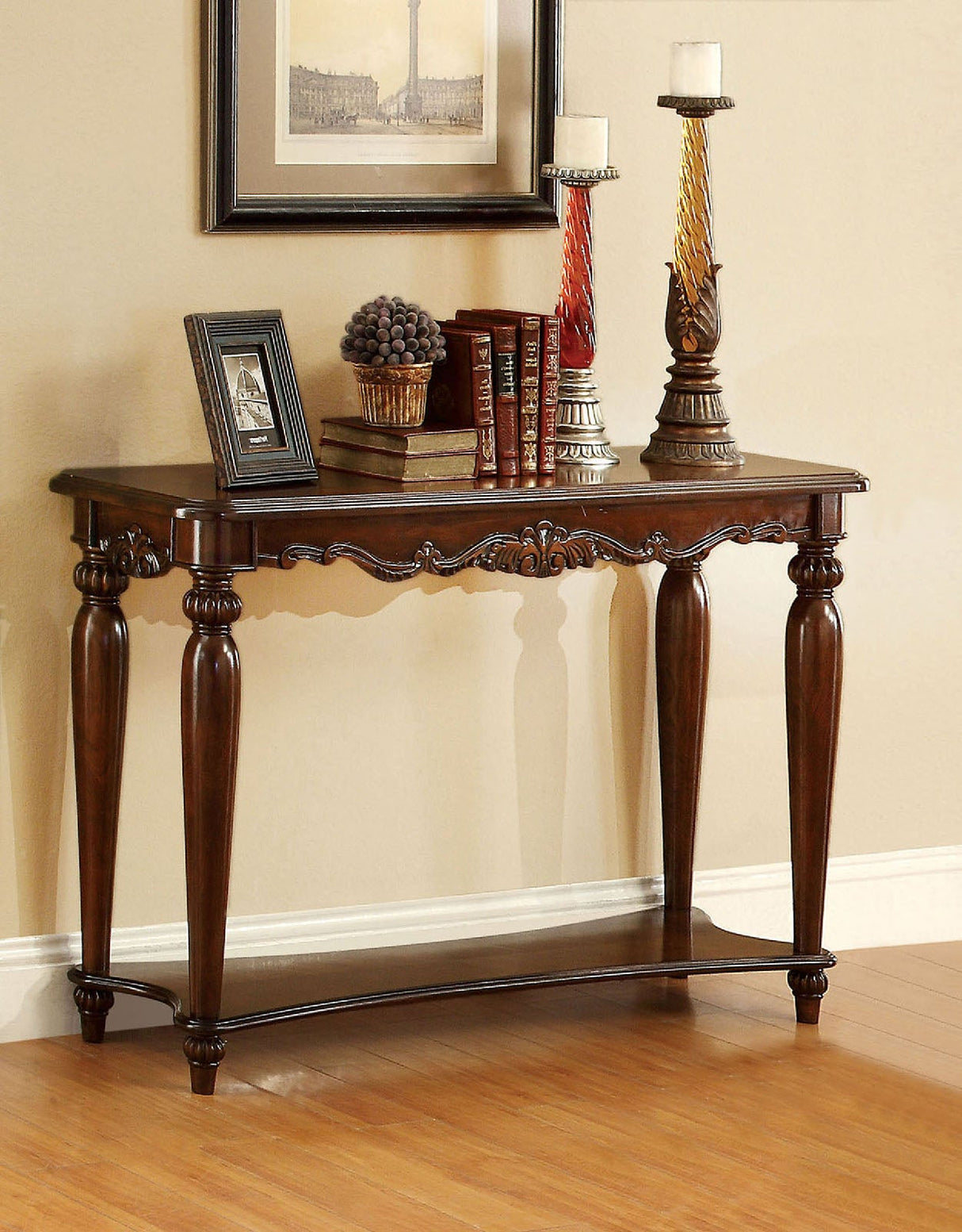 Bunbury Cherry Sofa Table from Furniture of America - Luna Furniture