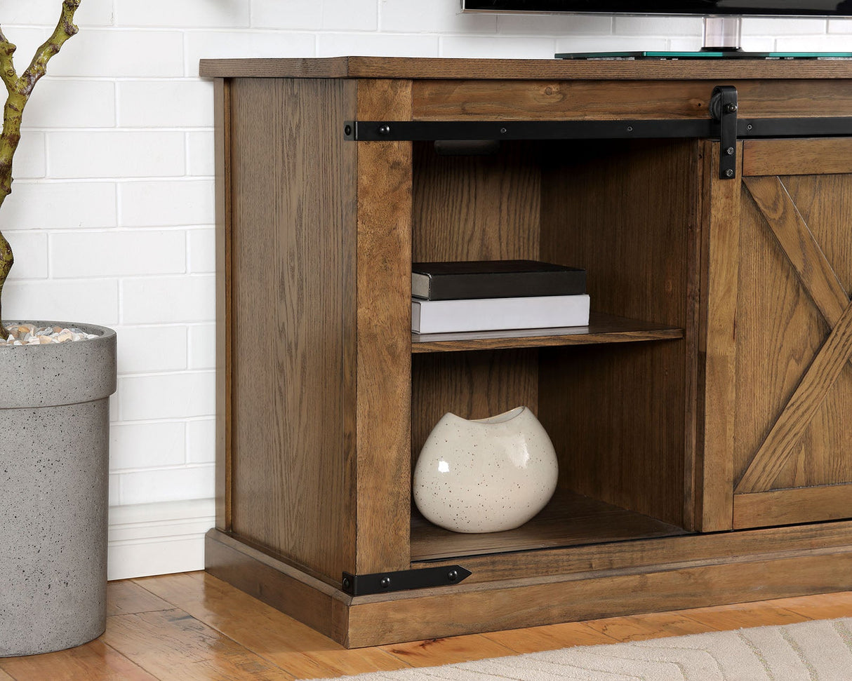 Borrego Dark Oak TV Console from Furniture of America - Luna Furniture