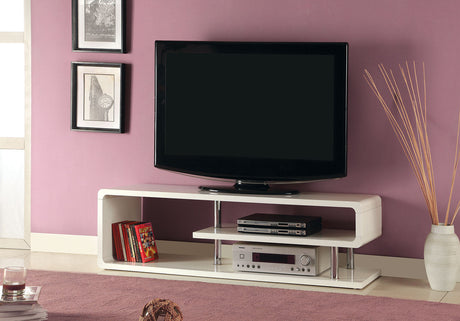 Ninove White TV Console from Furniture of America - Luna Furniture