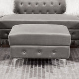 Ciabattoni Gray Ottoman from Furniture of America - Luna Furniture