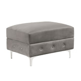 Ciabattoni Gray Ottoman from Furniture of America - Luna Furniture