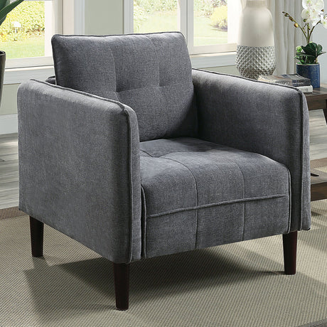 Lynda Dark Gray Chair from Furniture of America - Luna Furniture