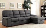 Alcester Graphite Sectional from Furniture of America - Luna Furniture