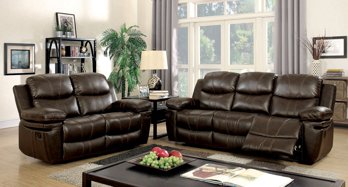 Listowel Brown Sofa from Furniture of America - Luna Furniture