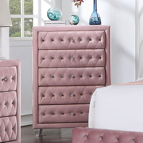 Zohar Pink Chest from Furniture of America - Luna Furniture