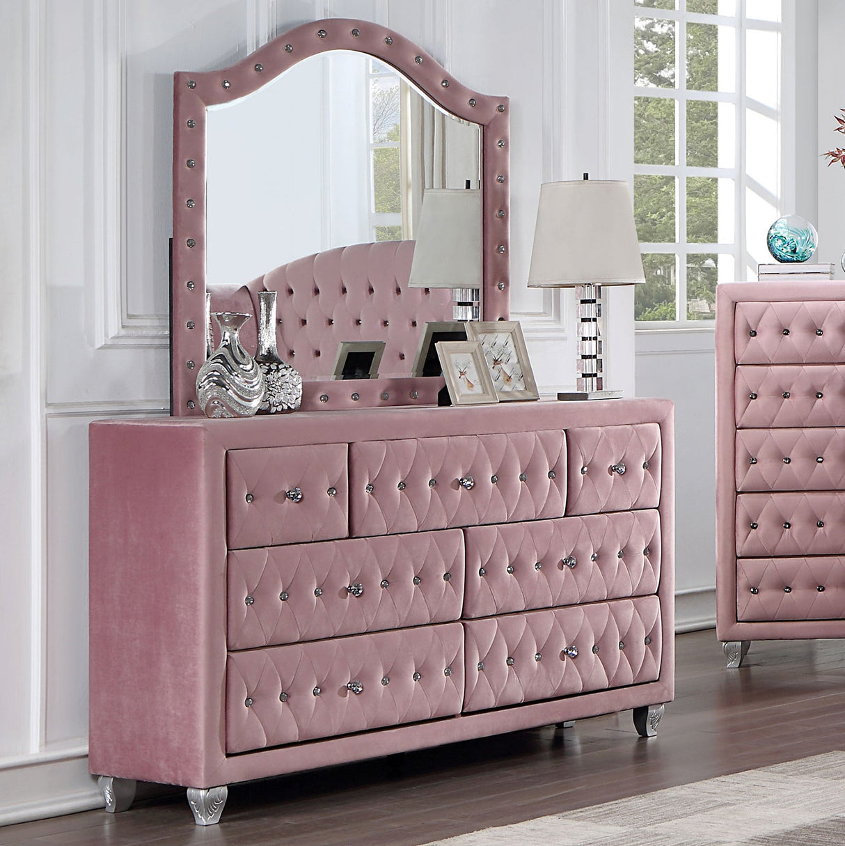 Zohar Pink Dresser from Furniture of America - Luna Furniture