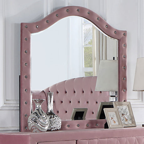 Zohar Pink Mirror from Furniture of America - Luna Furniture