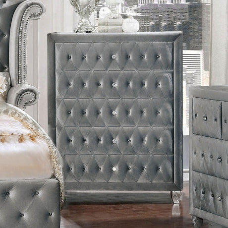 Alzir Gray Chest from Furniture of America - Luna Furniture