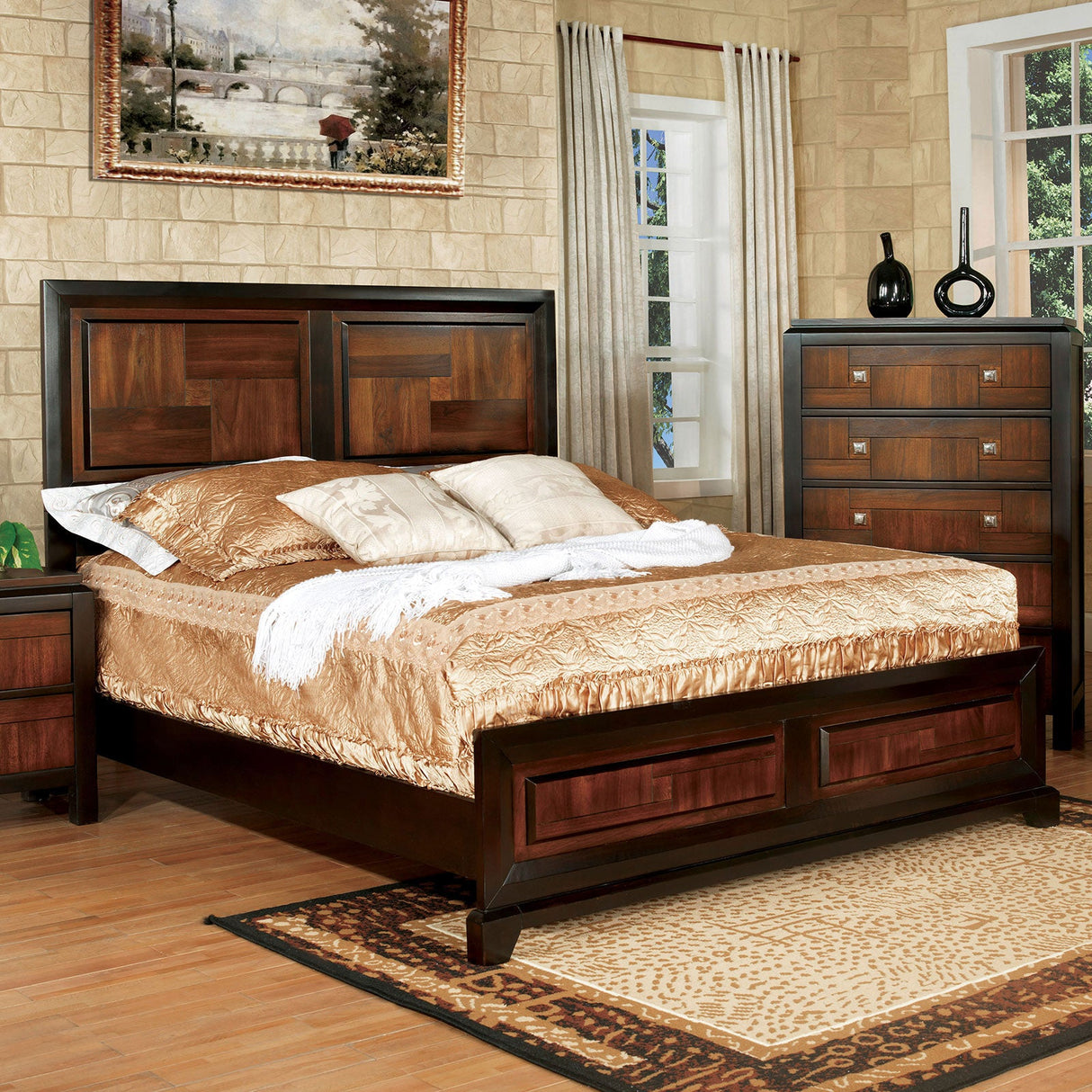 Patra Acacia/Walnut Dresser from Furniture of America - Luna Furniture