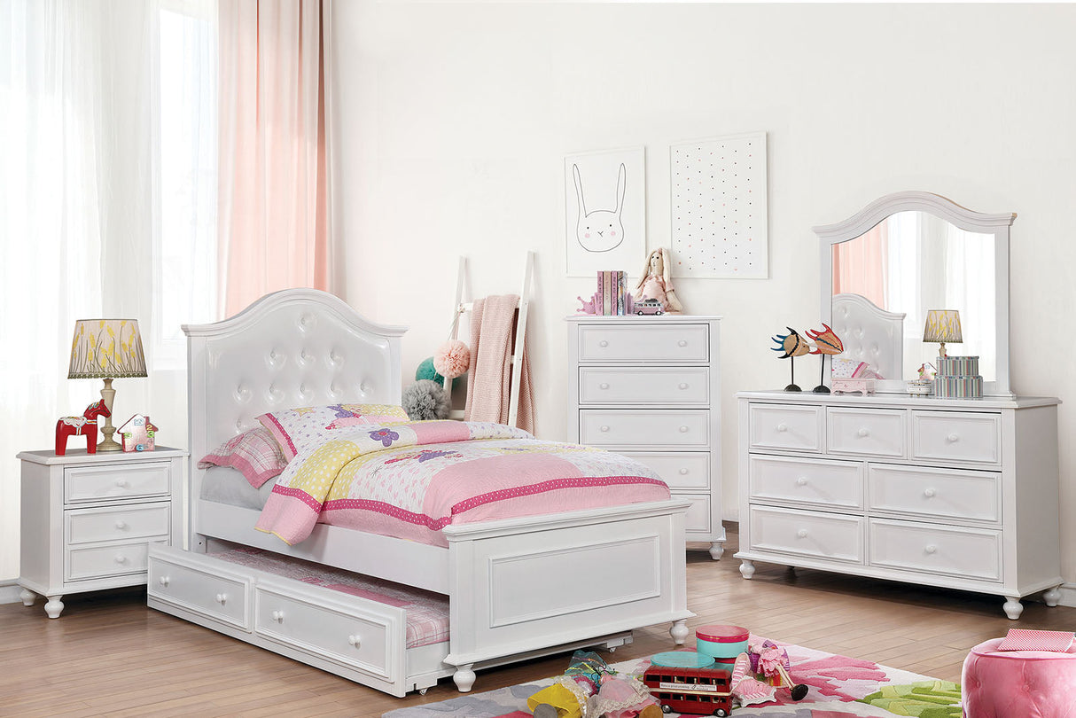 Olivia White Trundle from Furniture of America - Luna Furniture