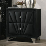 Carissa Black Night Stand from Furniture of America - Luna Furniture