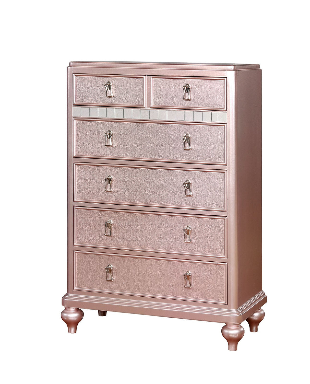 Avior Rose Gold Swivel Chest from Furniture of America - Luna Furniture