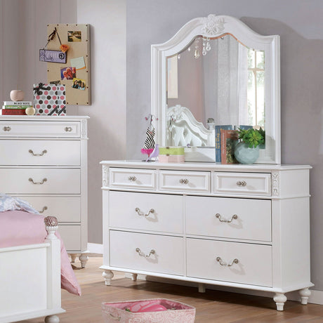 Belva White Dresser from Furniture of America - Luna Furniture