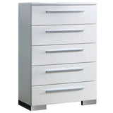 Clementine Glossy White Chest from Furniture of America - Luna Furniture